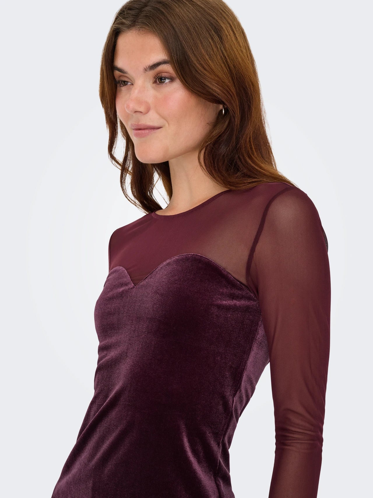 Only donna t-shirt Smooth Mesh 15360668 Winetasting