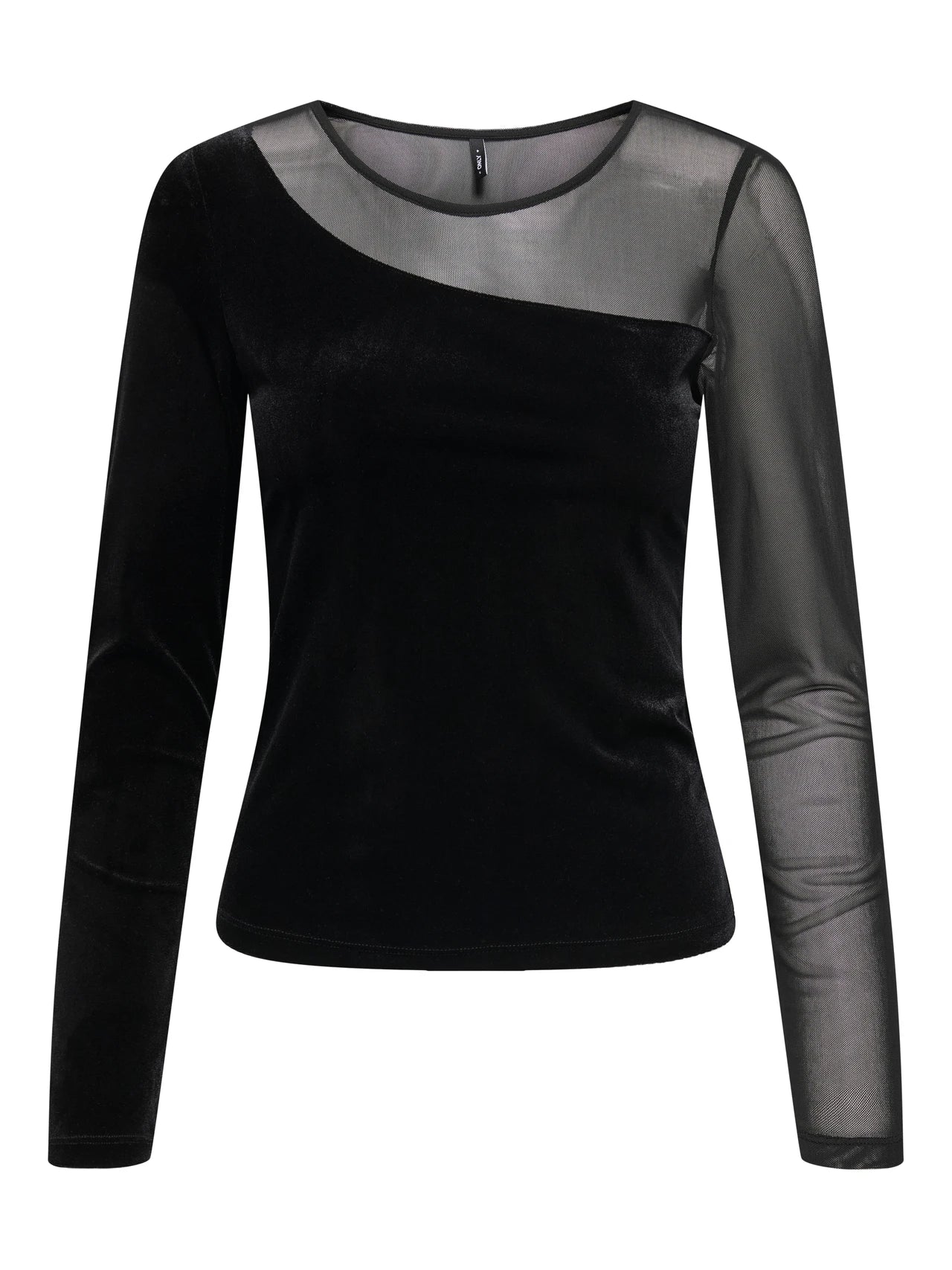 Only donna t-shirt Smooth Mesh 15360668 Black