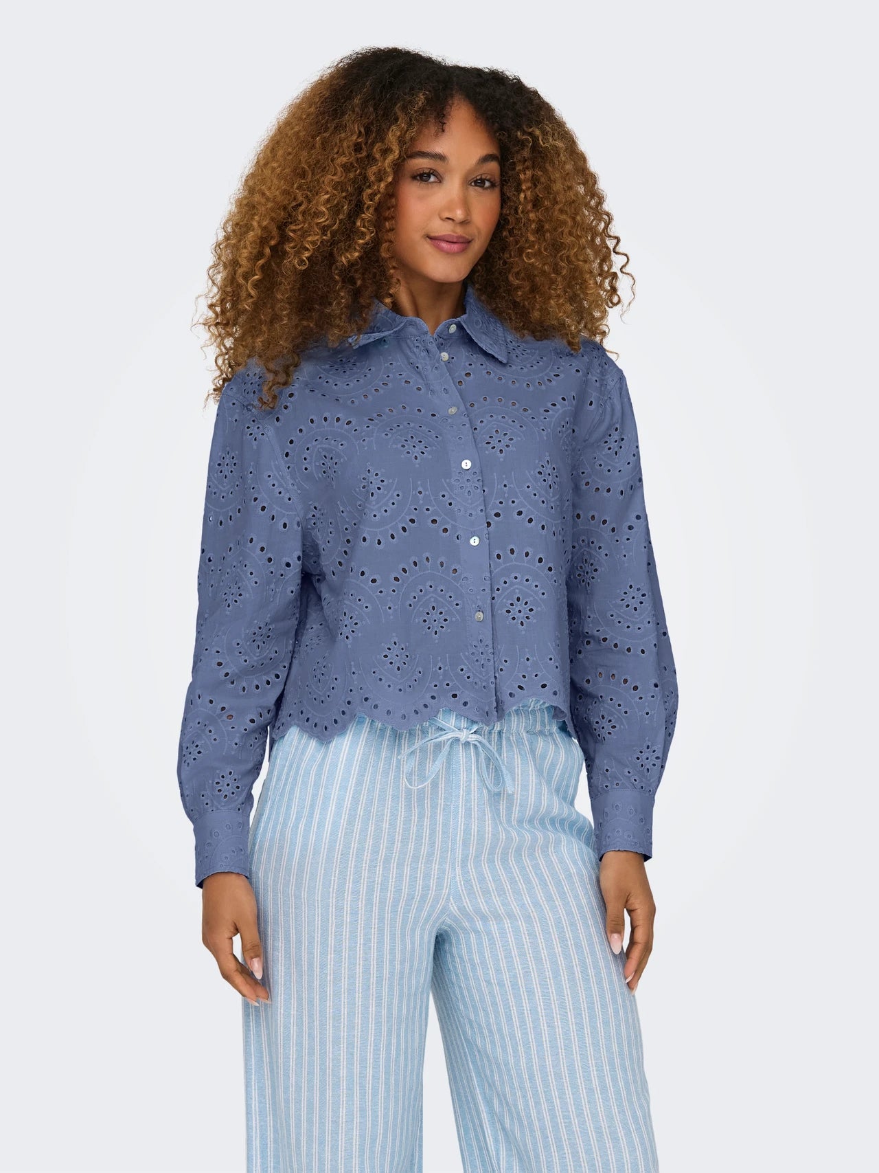 Only donna camicia Valais noose 15269568 Blue Indigo