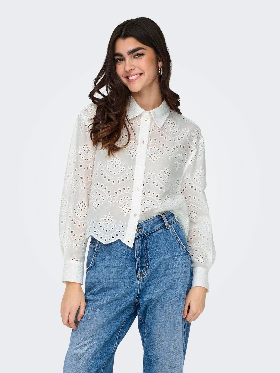 Only donna camicia Valais noos 15269568 Cloud Dancer