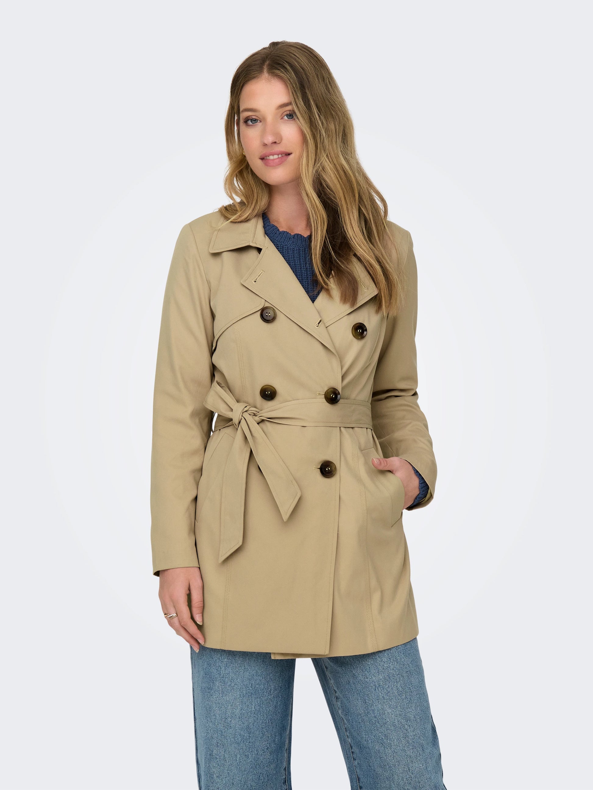 Only donna trench Valerie 15191821 Ginger Root