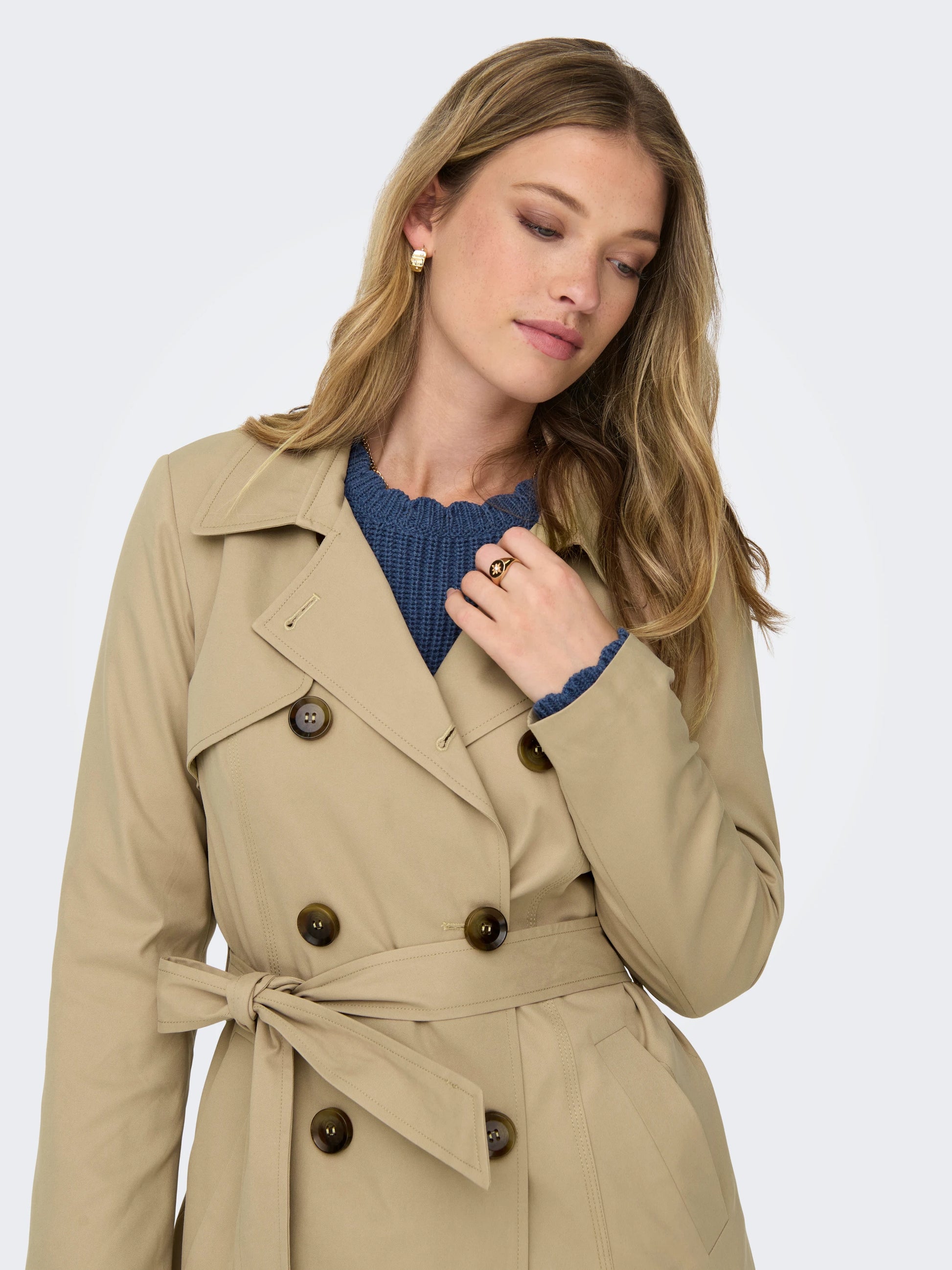 Only donna trench Valerie 15191821 Ginger Root