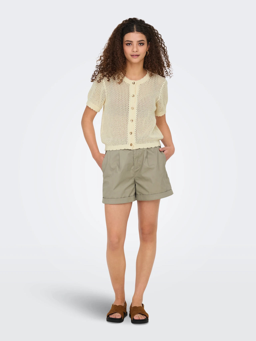 Only donna short Zora Chino 15344541 Oxford Tan