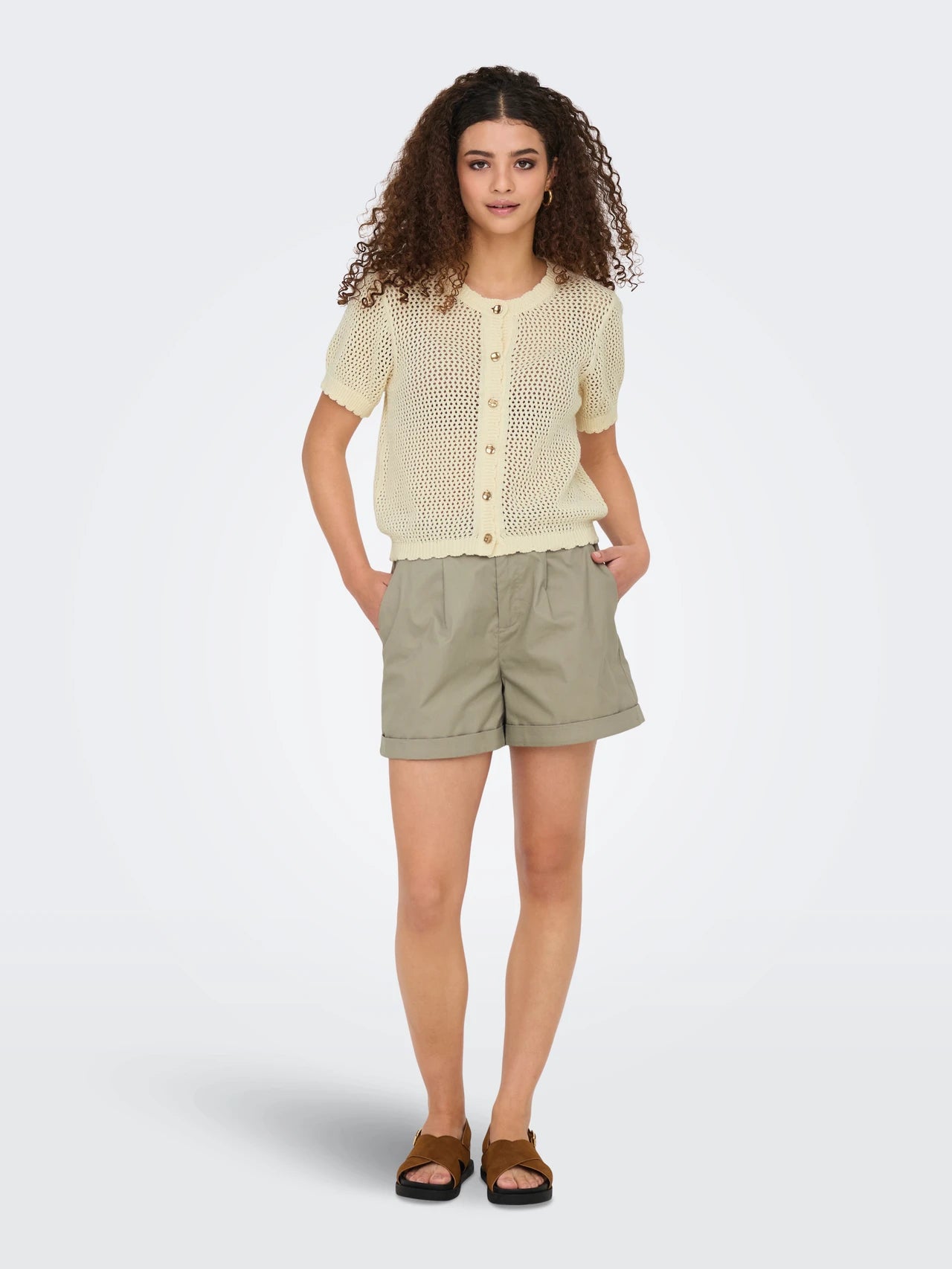 Only donna short Zora Chino 15344541 Oxford Tan