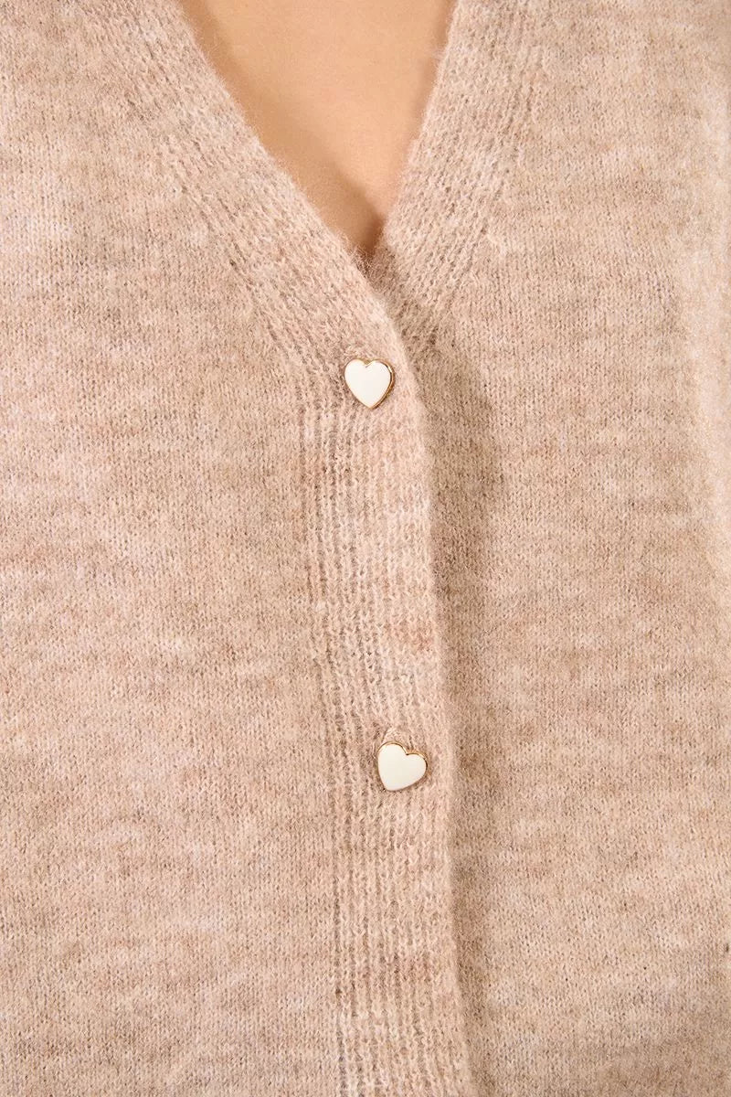 Molly Bracken donna cardigan LA1423DN beige