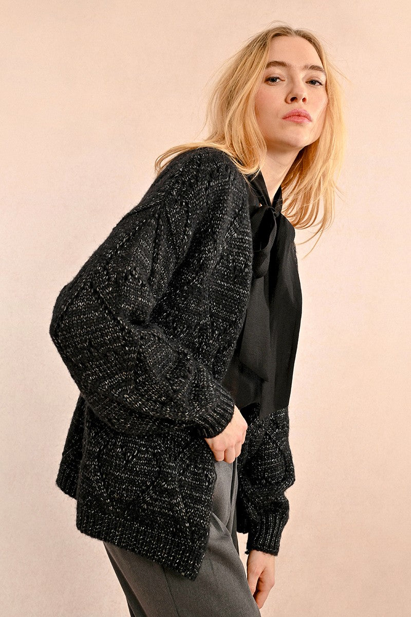 molly bracken donna cardigan LA1631CN black