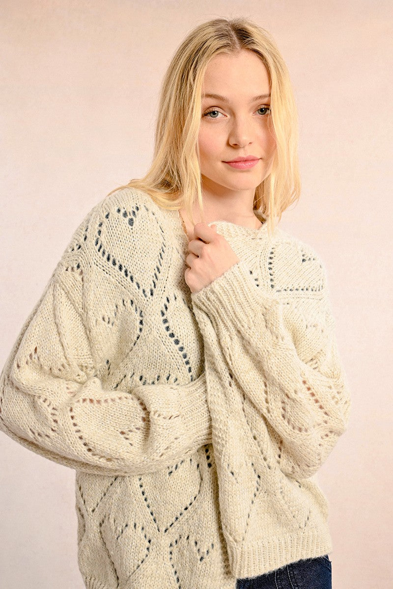 molly bracken donna cardigan LA1631CN white