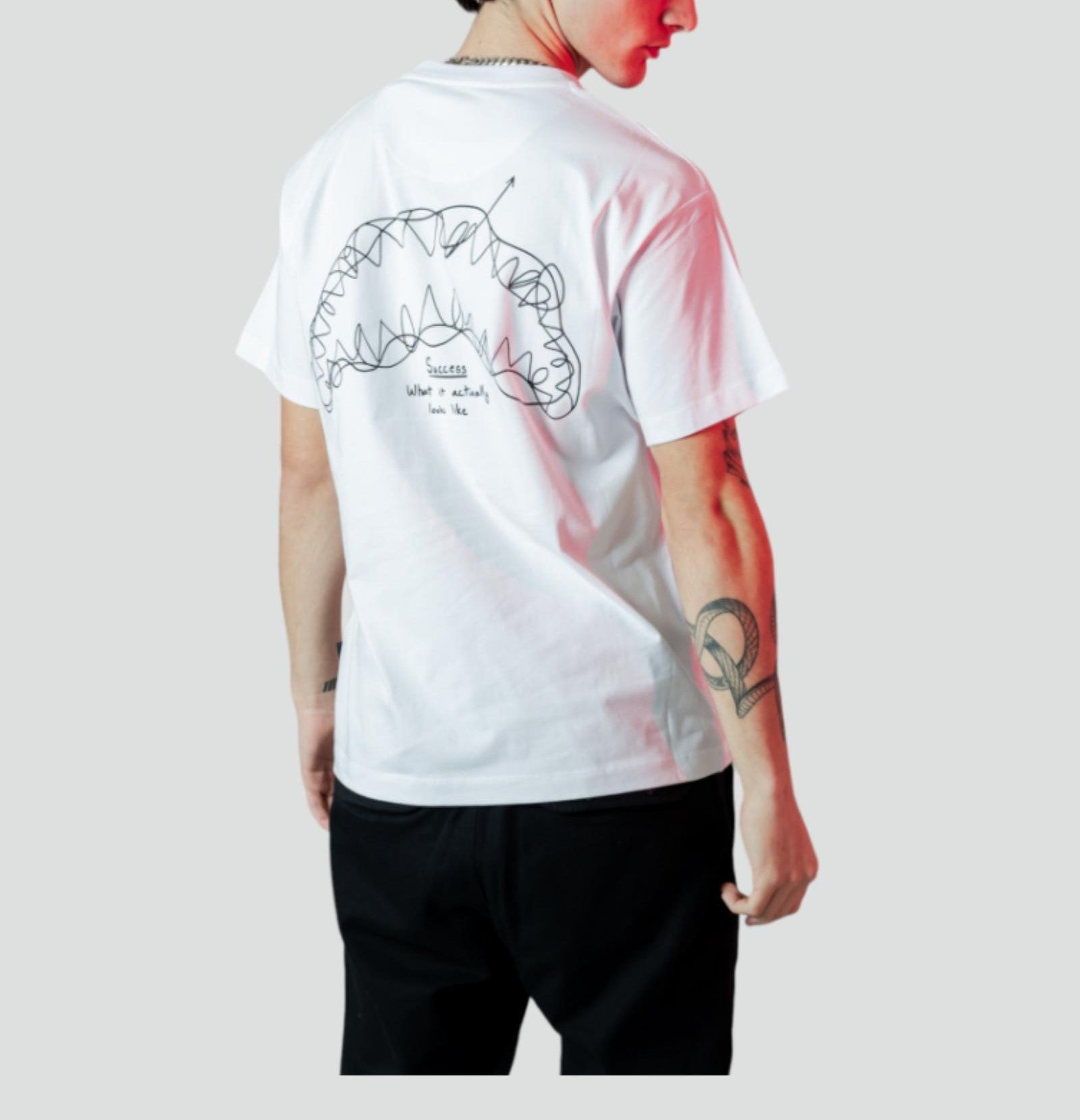 Sprayground uomo t-shirt Success Line SP430WHT Bianco