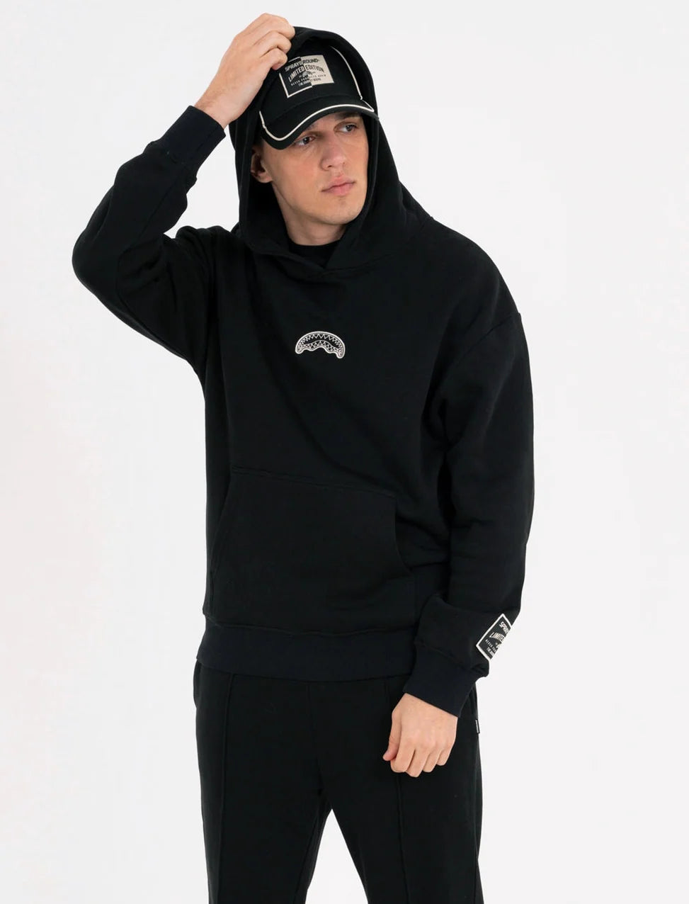 Sprayground uomo felpa PURE REGULAR HOODIE SP965BLK