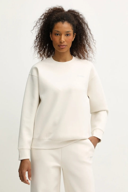 Guess donna felpa Aurelia V5BQ05 K1971 white moon