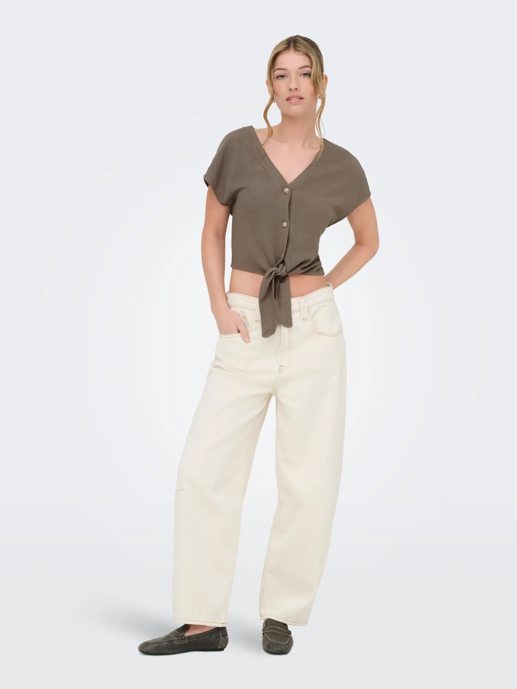 Only donna camicia SIESTA KNOT LIN 15322270