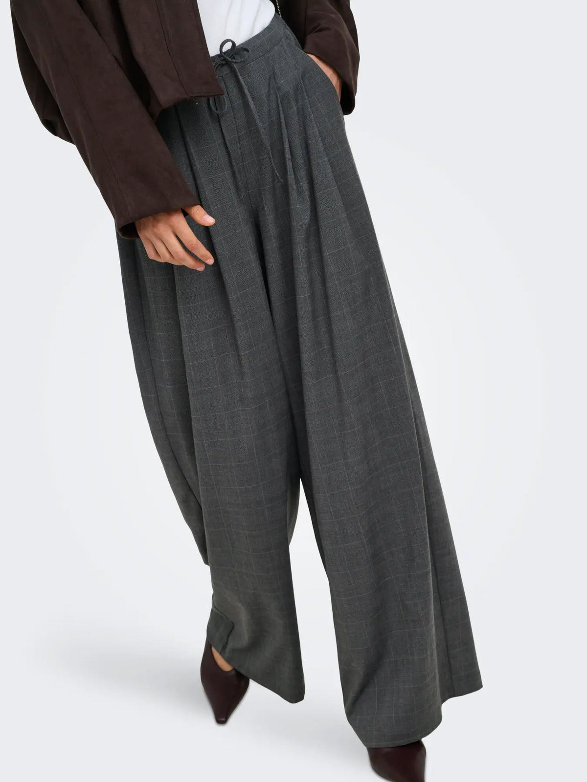 Only pantalone ENIA 15376501 Dark Grey Melange