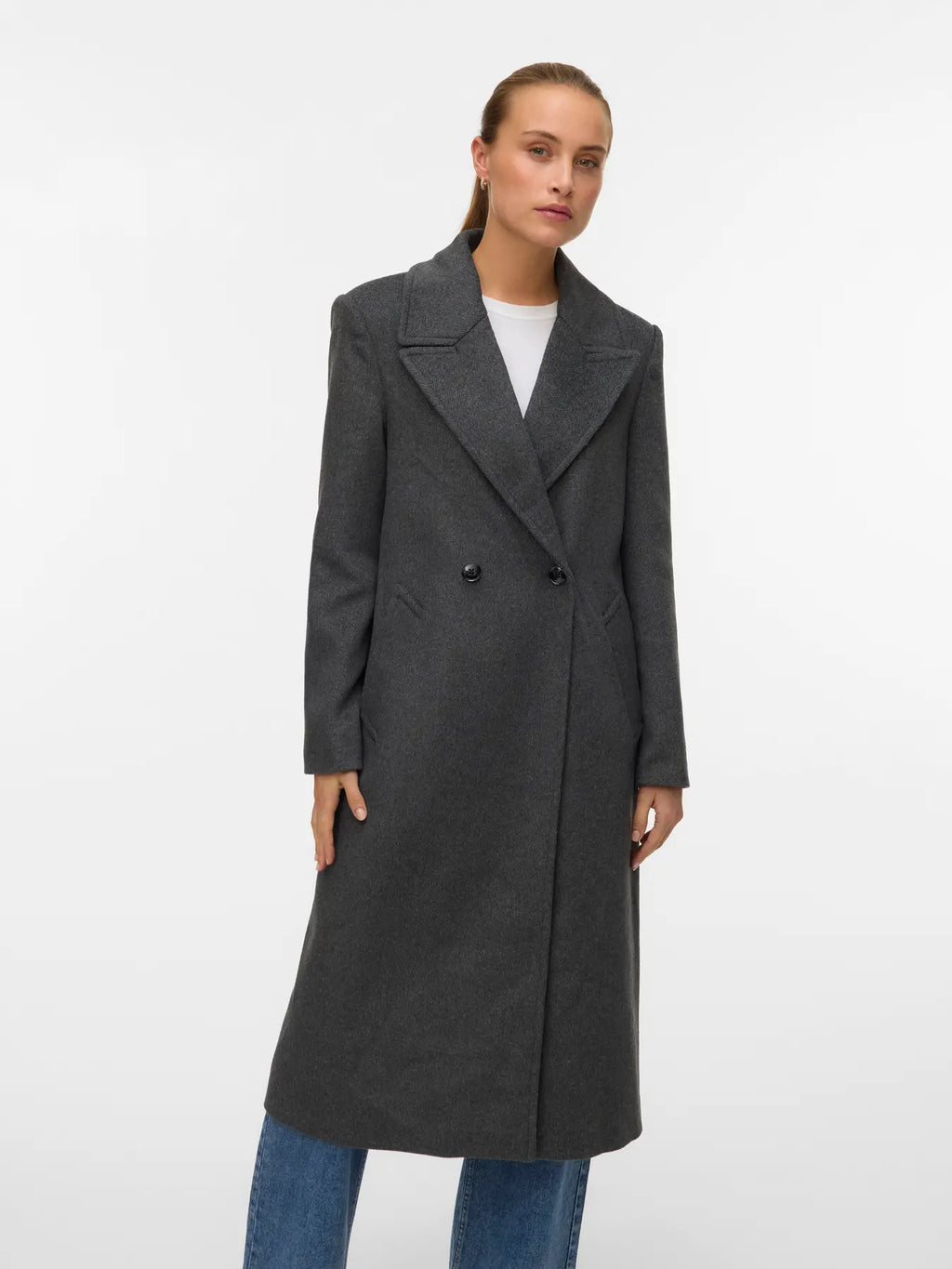 Vero Moda donna cappotto Garner Long 10333998 M.Grey