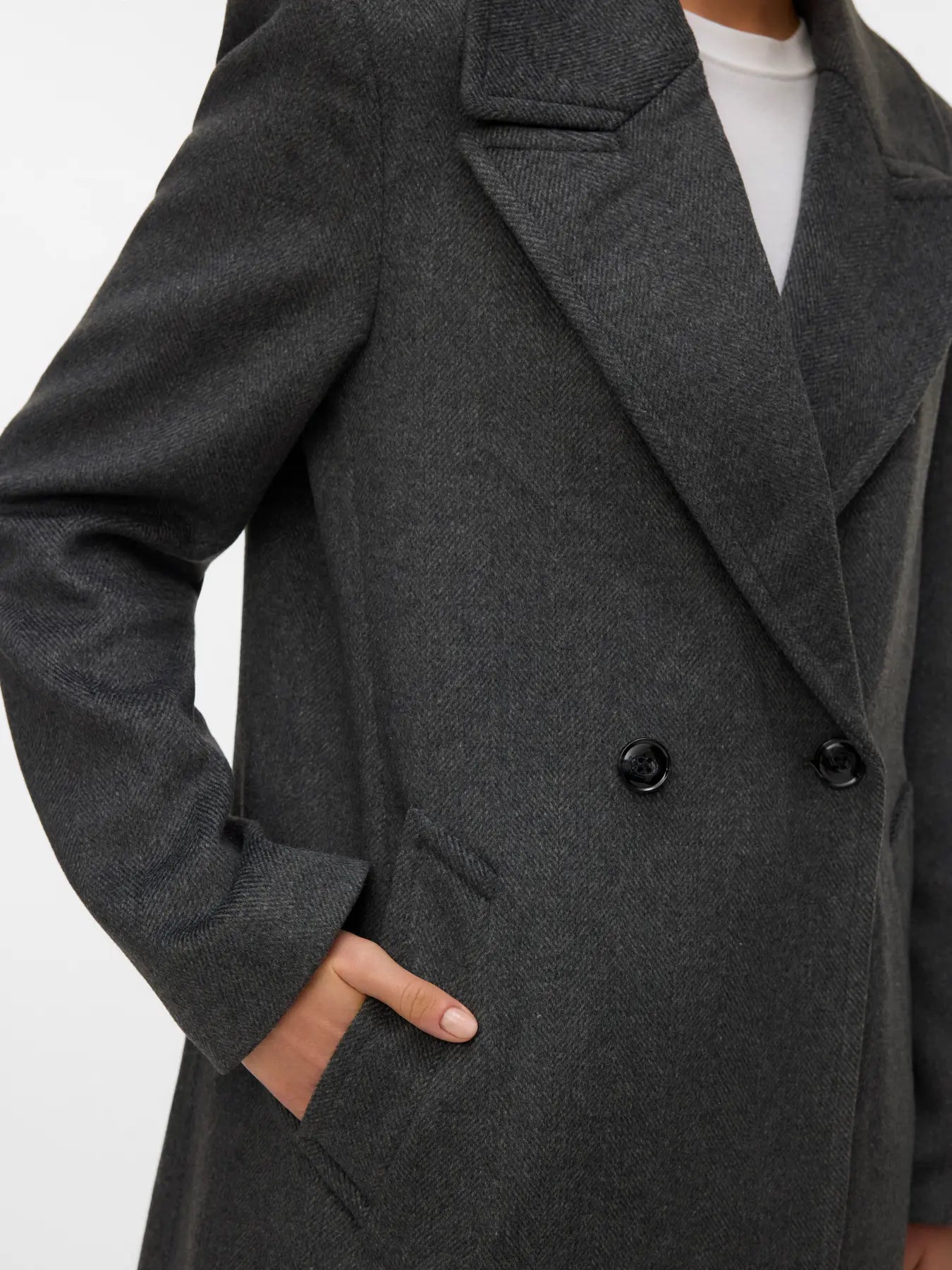 Vero Moda donna cappotto Garner Long 10333998 M.Grey