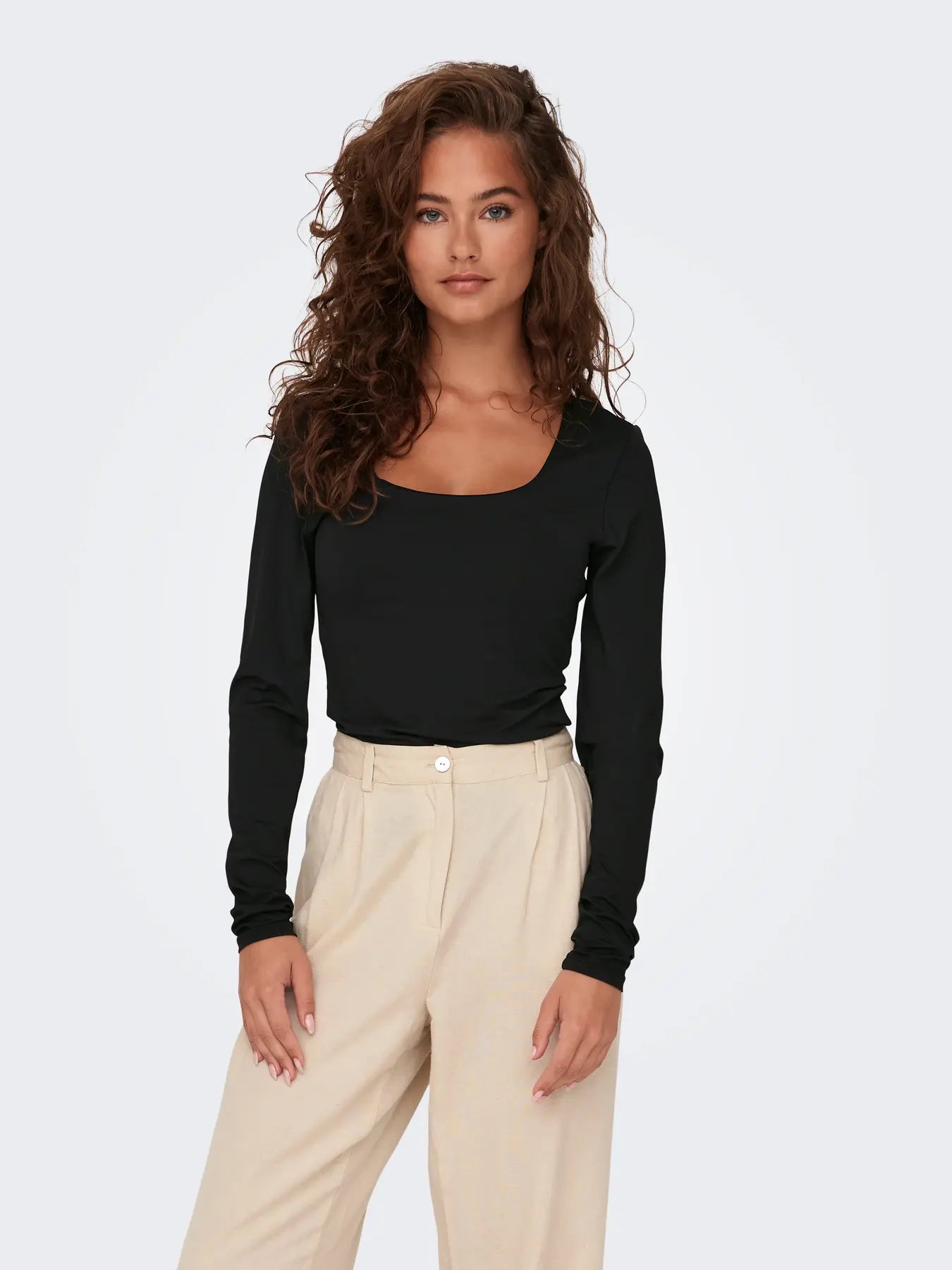 Only donna maglia Lea LS Way 15302647 Black