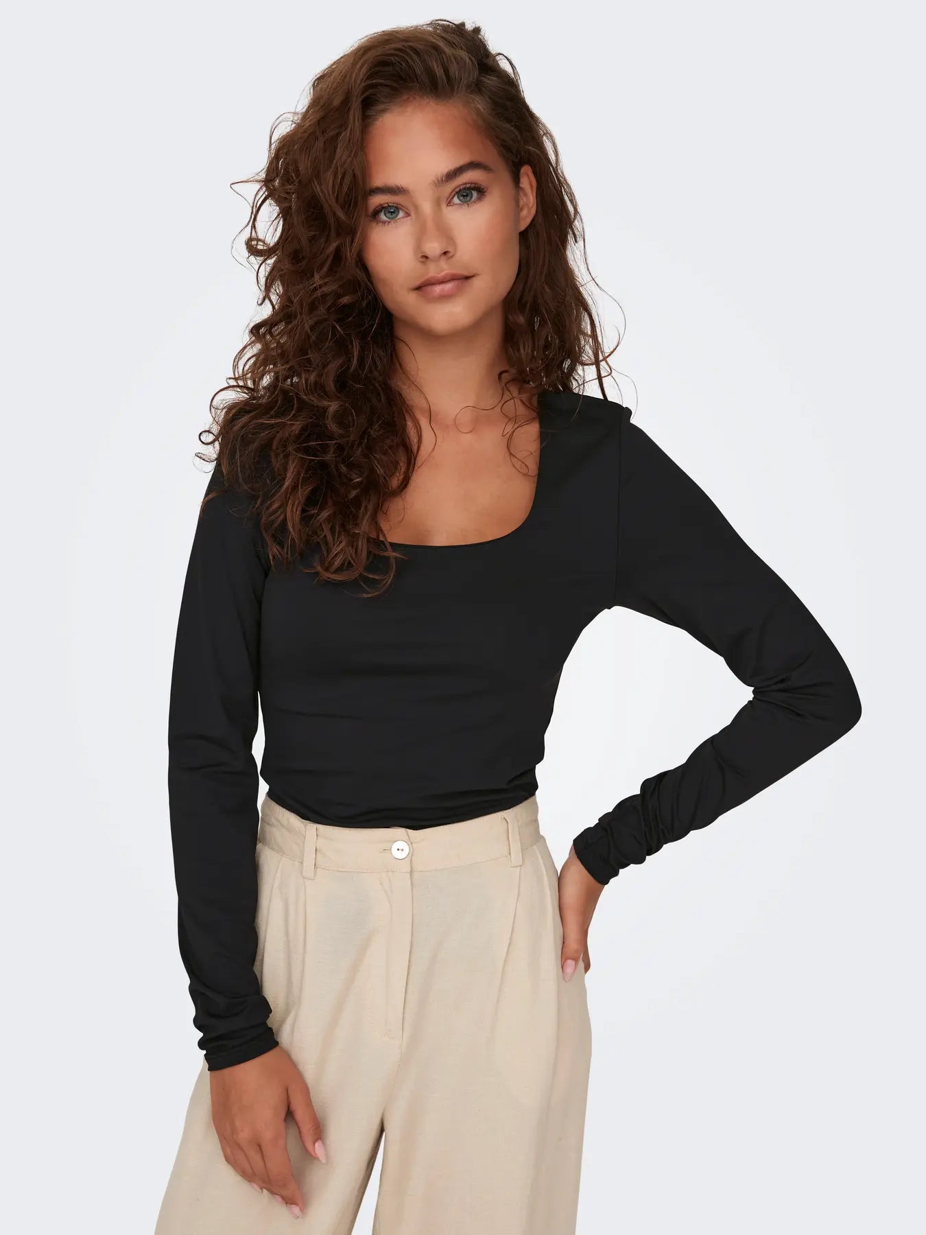 Only donna maglia Lea LS Way 15302647 Black