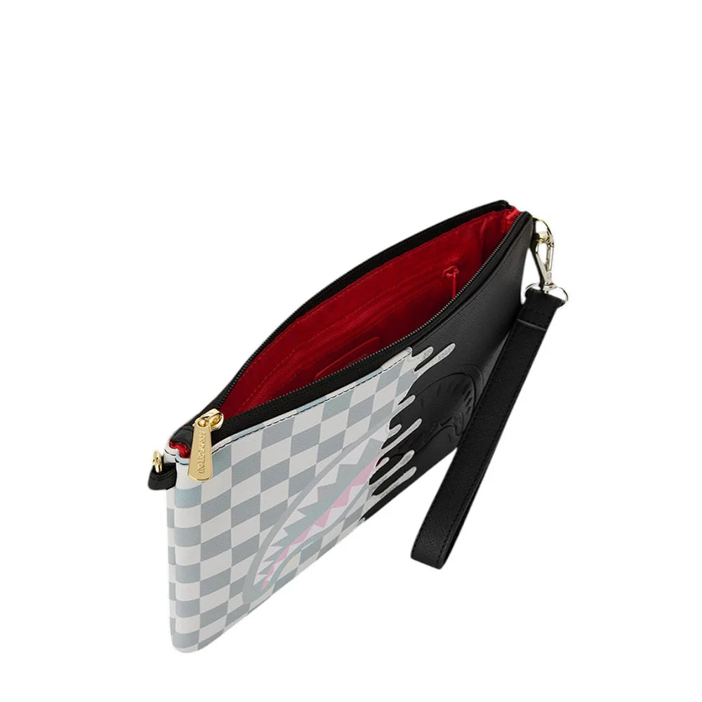 Sprayground pochette CREAM CHECK SIDE DRIPE CLUTCH 910B8919NSZ