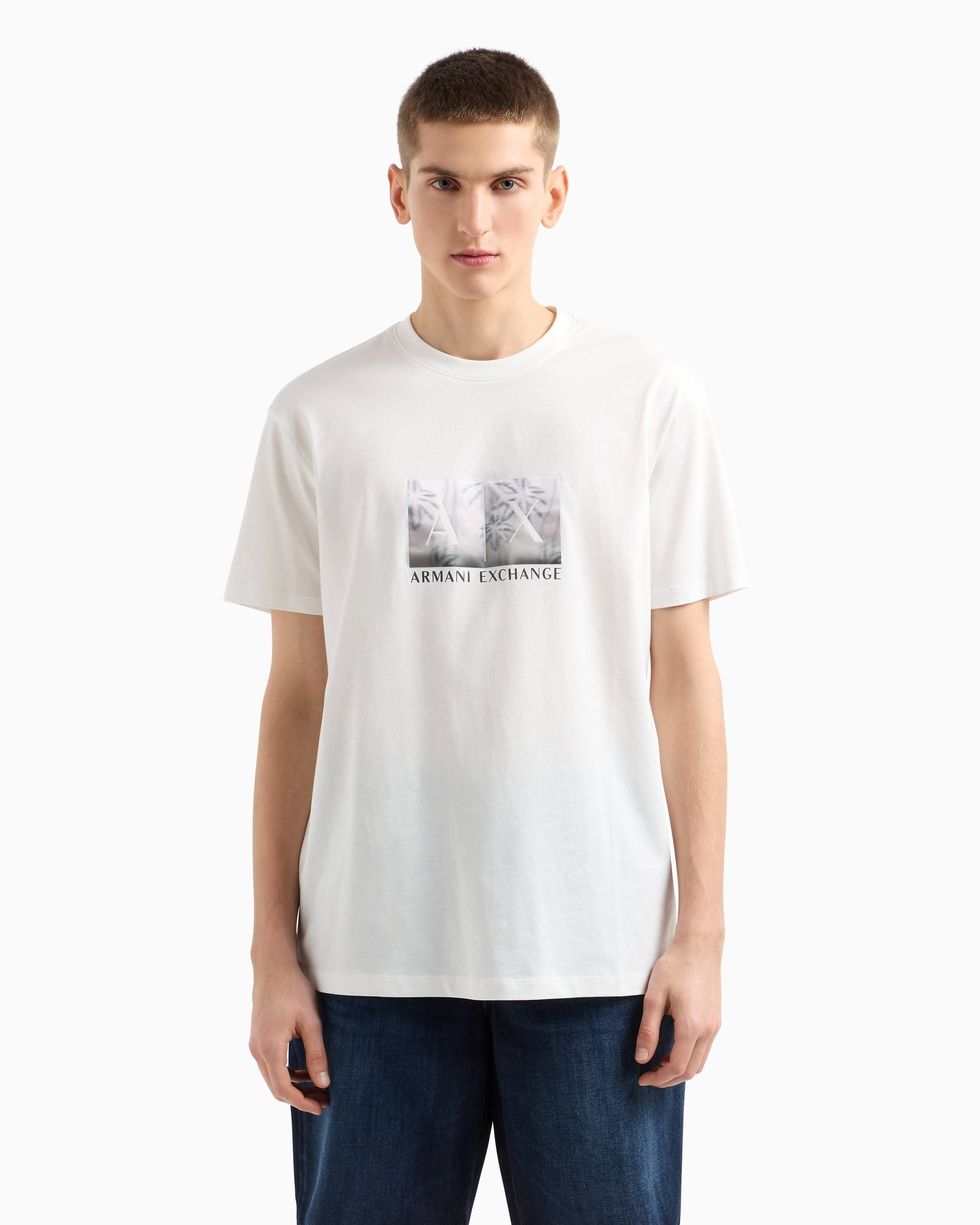 Armani Exchange uomo t-shirt XM000555AF10358 U009 Bianco