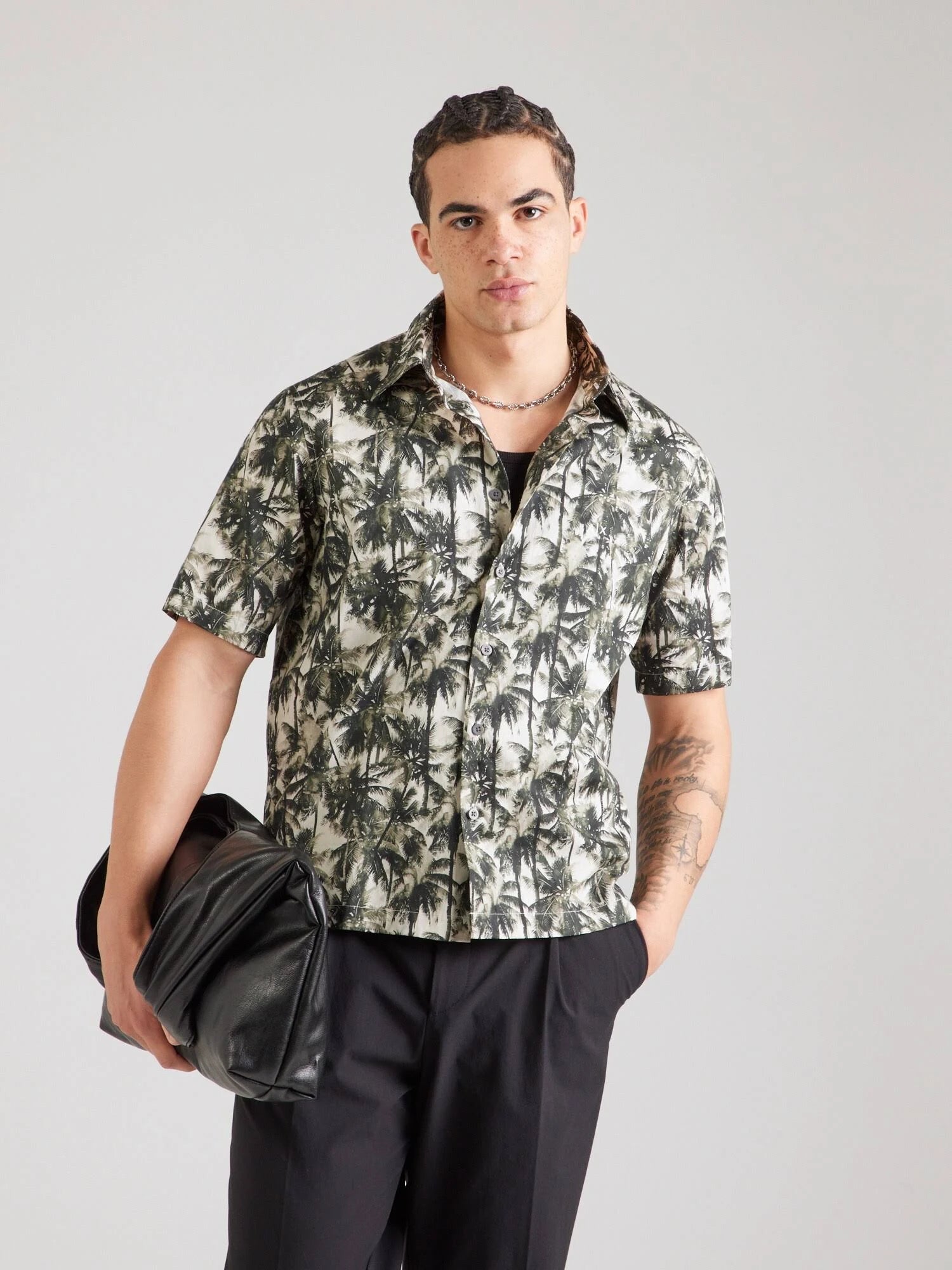 Armani Exchange uomo camicia XM001240AF14869 F0039 Palme