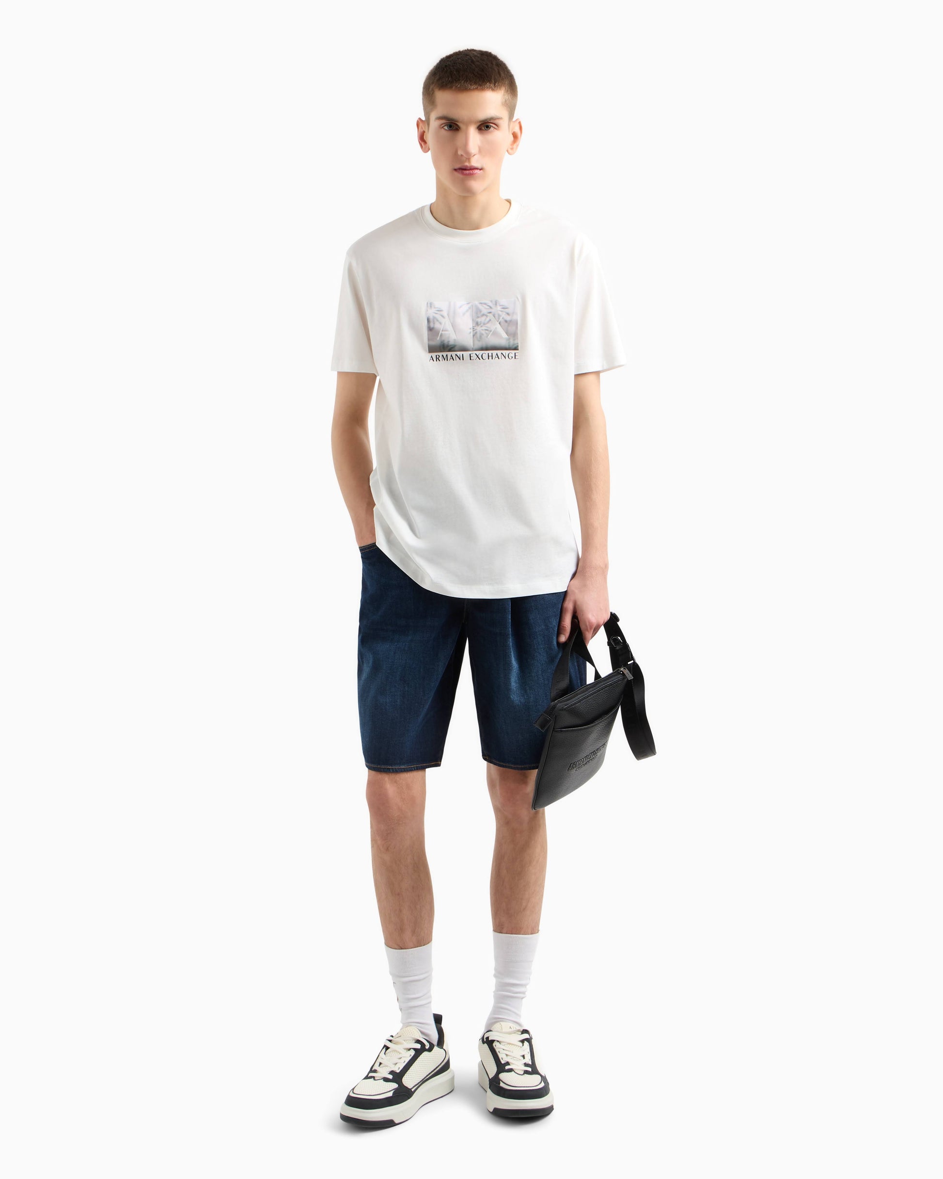 Armani Exchange uomo t-shirt XM000555AF10358 U009 Bianco