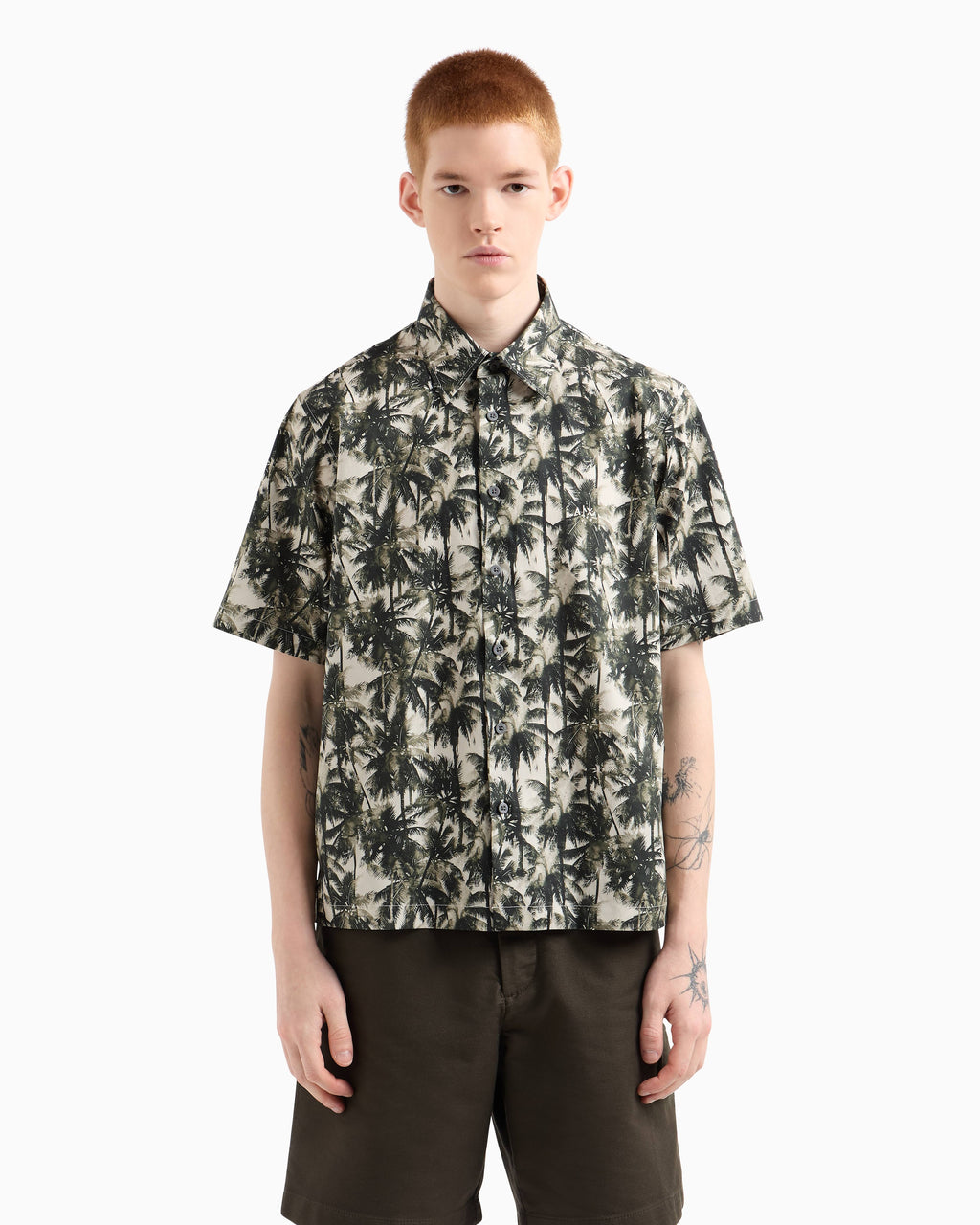 Armani Exchange uomo camicia XM001240AF14869 F0039 Palme