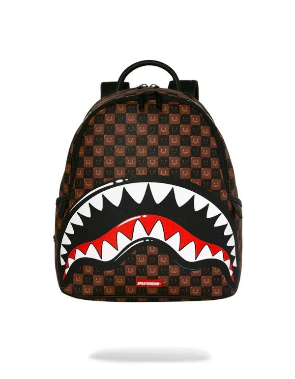Sprayground zaino SIP WTF BUBBLE BROWN CHECK SAVAGE