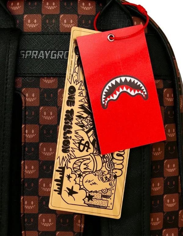 Sprayground zaino SIP WTF BUBBLE BROWN CHECK SAVAGE
