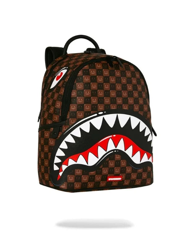 Sprayground zaino SIP WTF BUBBLE BROWN CHECK SAVAGE