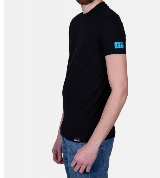 Dsquared Uomo T-shirt Logo Manica NR/AZ D9M204480