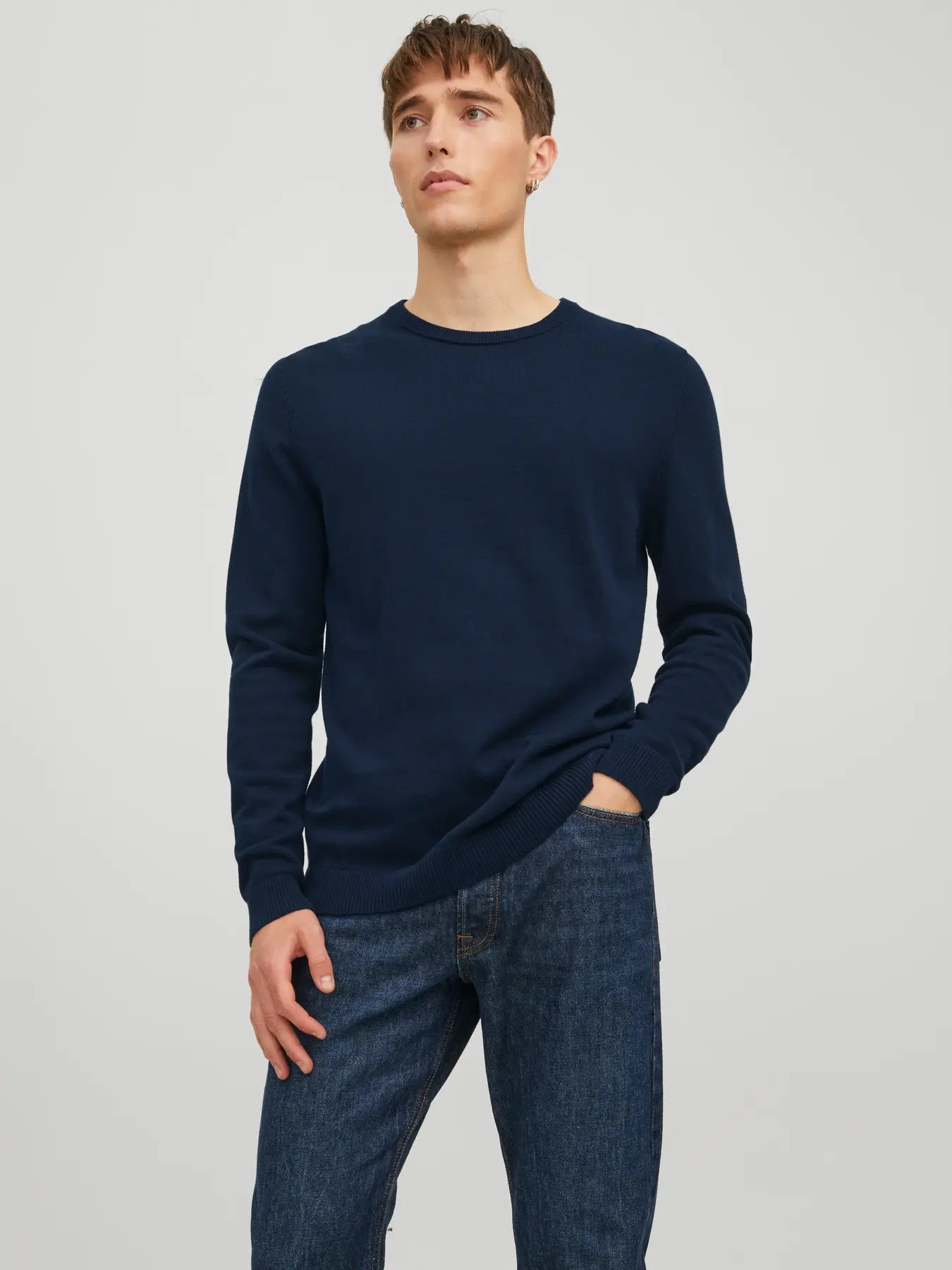 Jack & Jones uomo maglia Basic 12137190 Navy Blazer