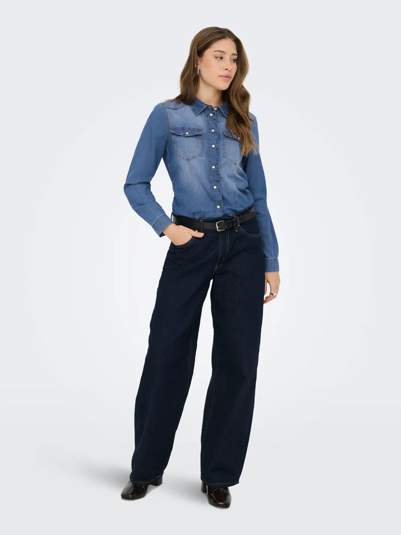 Only donna camicia Alexa Denim 15315185 noos