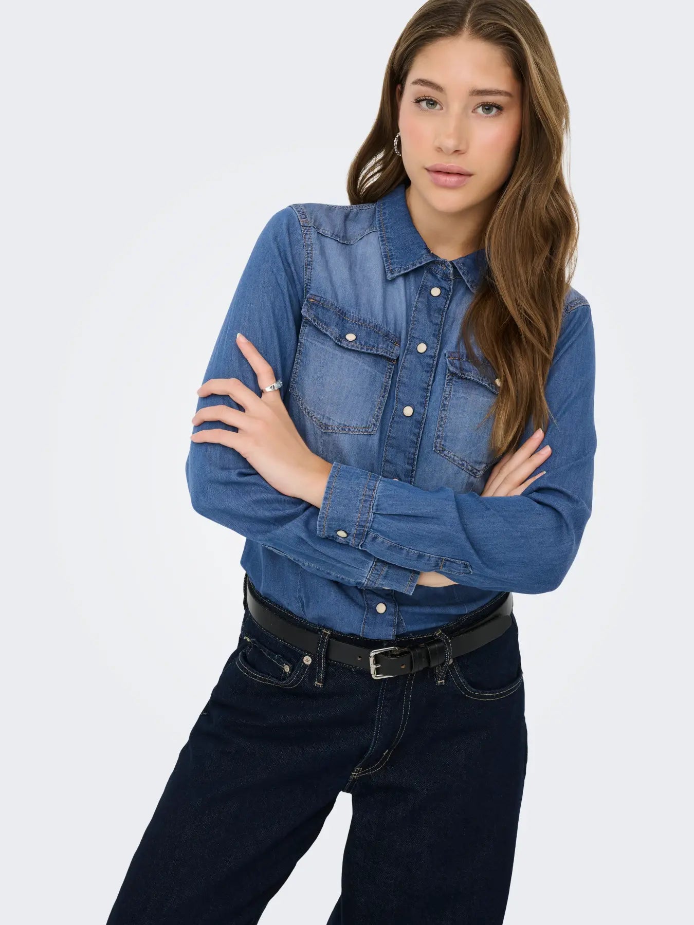 Only donna camicia Alexa Denim 15315185 noos