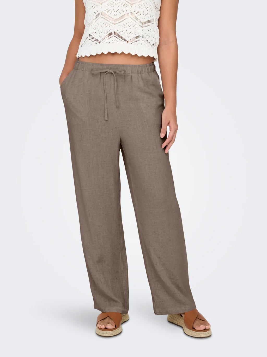 Only donna pantalone SIESTA PULL-UP LINEN 15322263