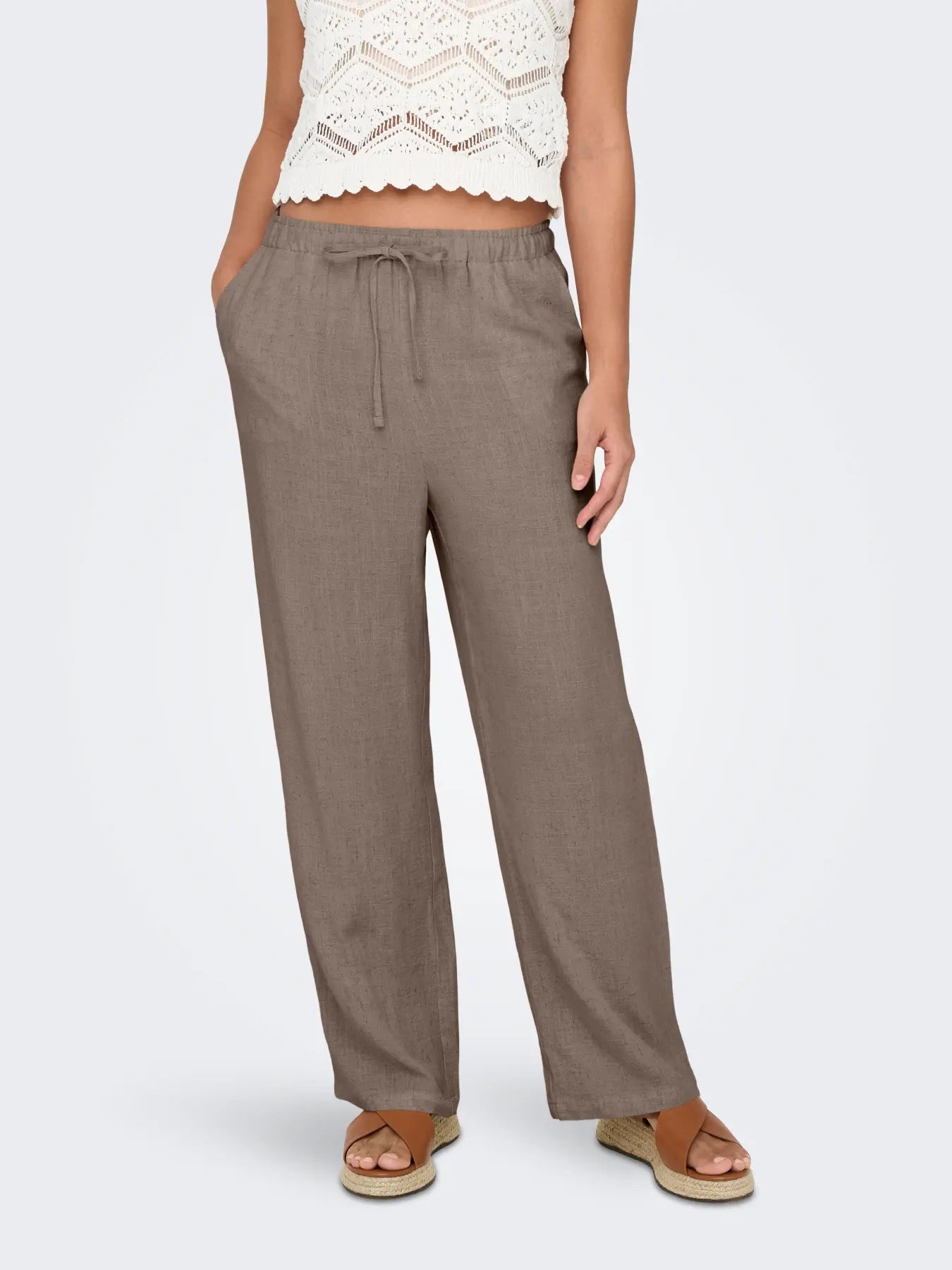 Only donna pantalone SIESTA PULL-UP LINEN 15322263