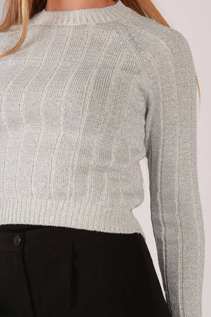 vero moda donna maglia 10314099 anja neck lurex birch