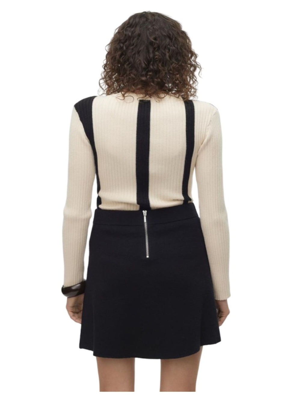 vero moda donna maglia gold new rib birch black
