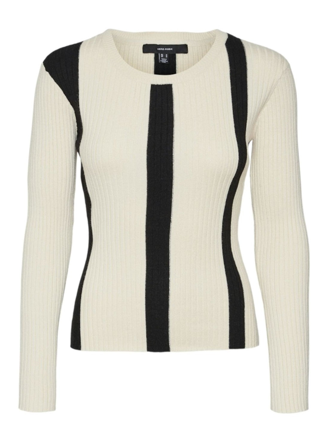 vero moda donna maglia gold new rib birch black