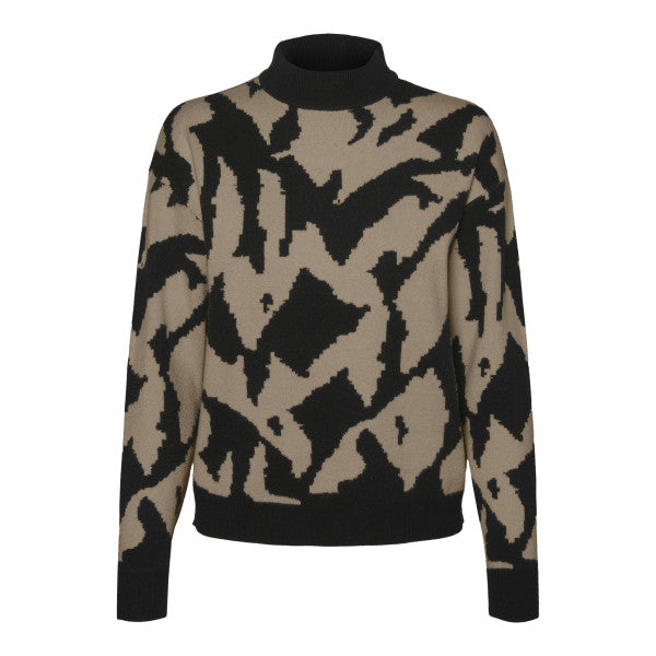 vero moda donna maglia gold new art black silvermink