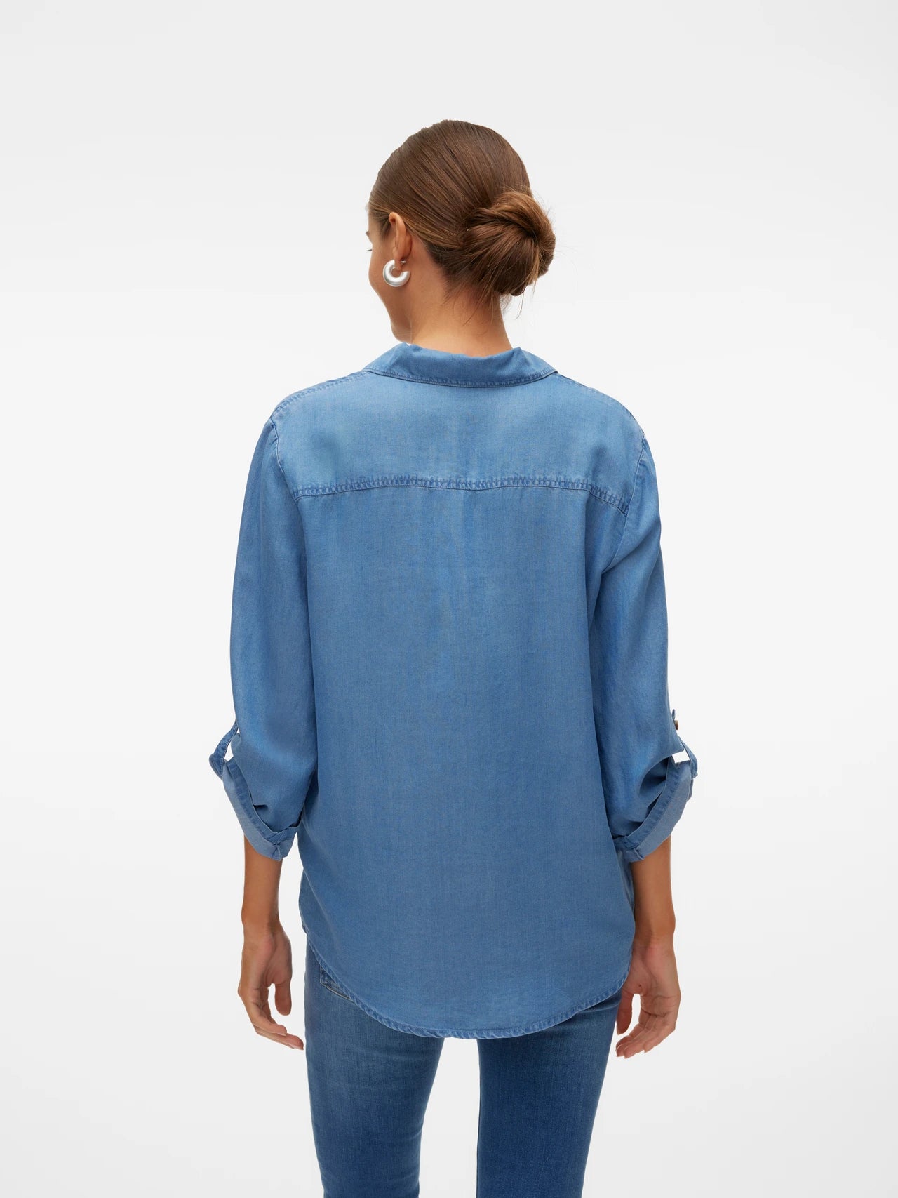 Vero Moda donna camicia Sleeve 10304863 Medium Blue
