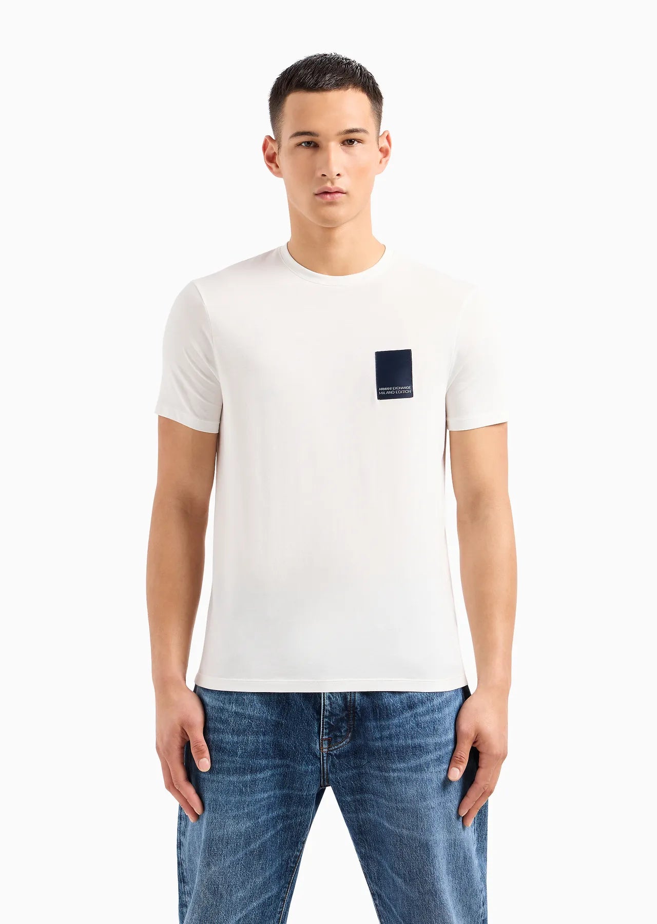 Armani Exchange uomo t-shirt 3DZTHM ZJ8EZ 1116 Bianco
