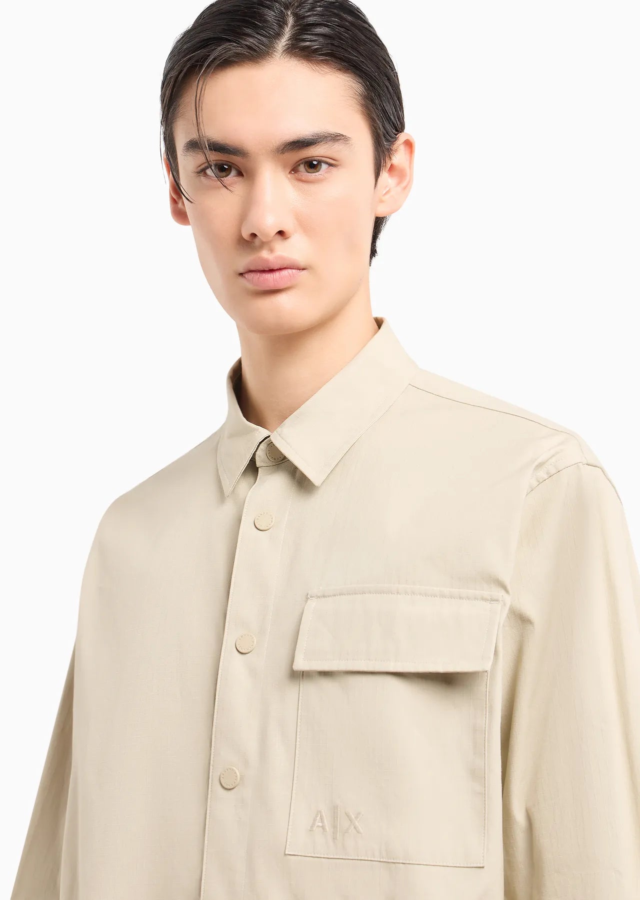 Armani Exchange uomo camicia 3DZC02 ZN3SZ 1795 Beige