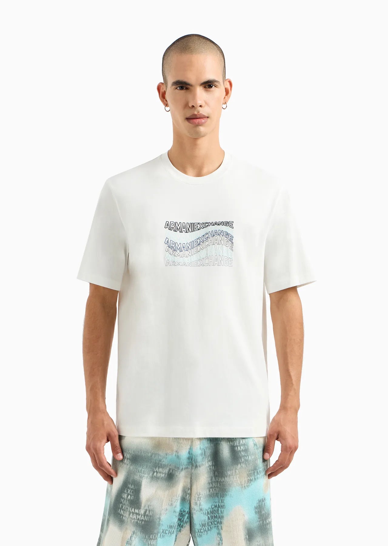 Armani Exchange uomo t-shirt 3DZTLE ZJ9JZ 1116 colore Bianco