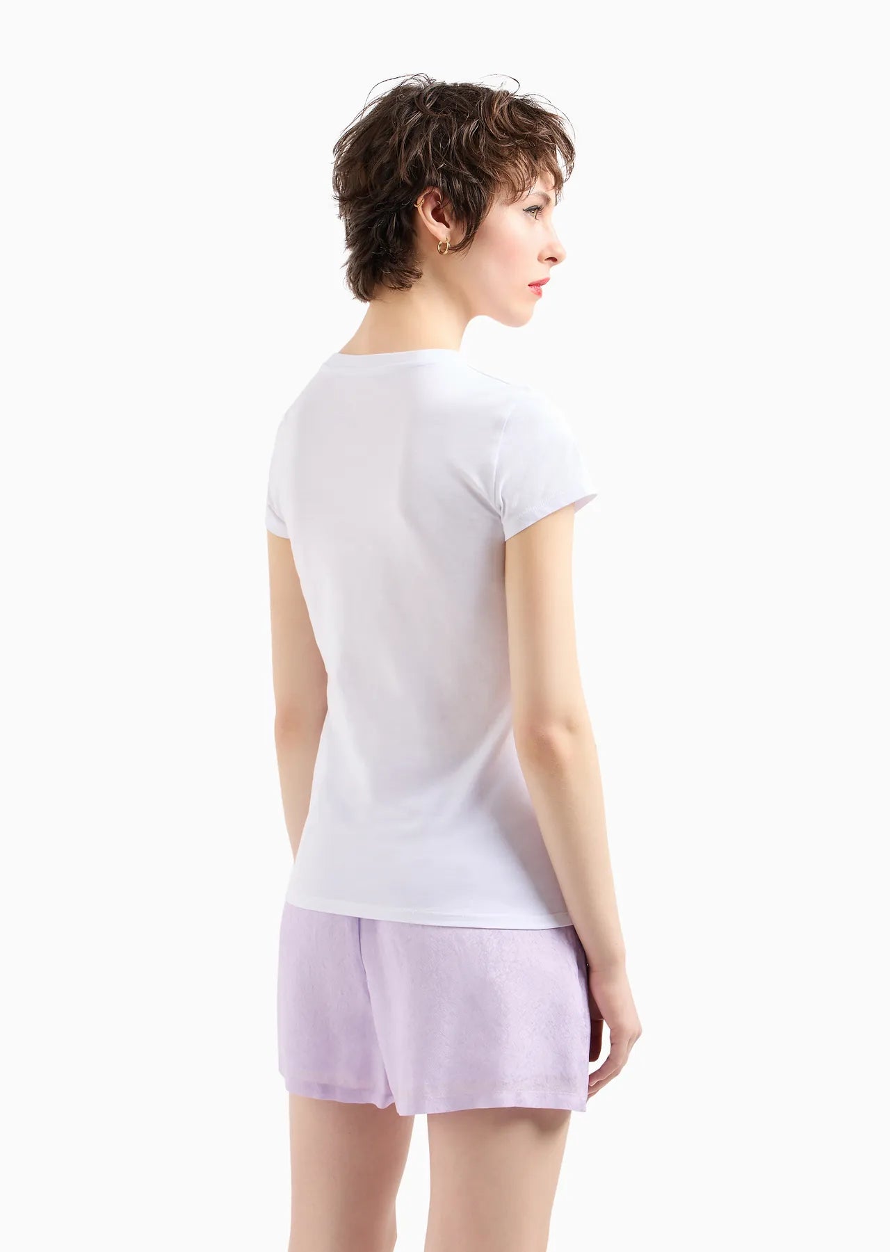 Armani Exchange donna t-shirt 3DYT46 YJ3RZ 1000 colore Bianco