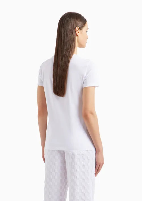 Armani Exchange donna t-shirt 3DYT59 YJ3RZ 1000 Bianco