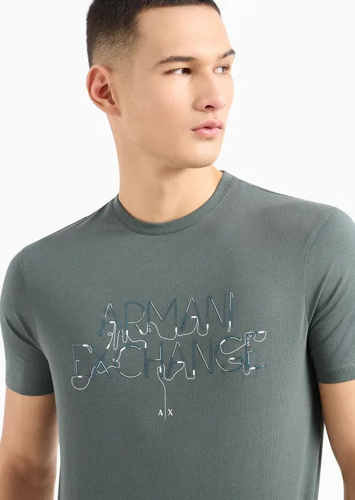 Armani Exchange uomo t-shirt 3DZTJF ZJH4Z 1839 Verde