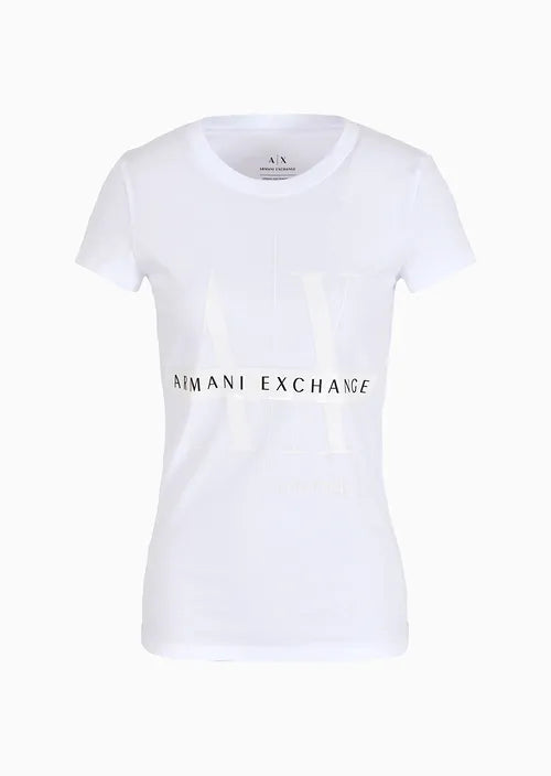 Armani Exchange donna t-shirt 3DYT43 YJ3RZ 1000 Bianco