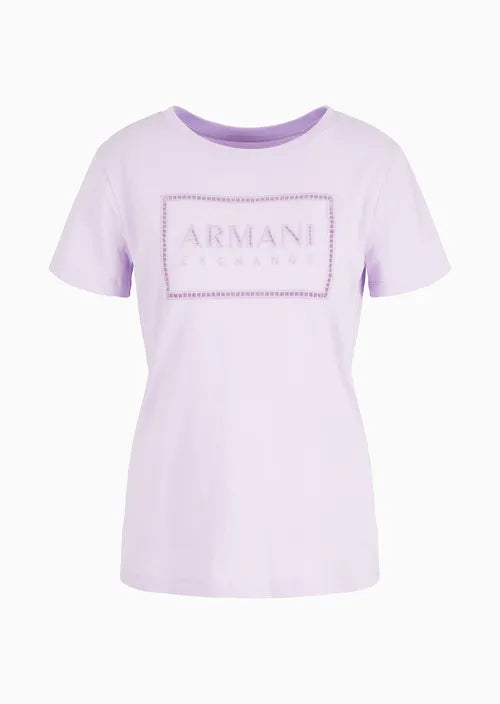 Armani Exchange donna t-shirt 3DYT59 YJ3RZ 1354 Lilla