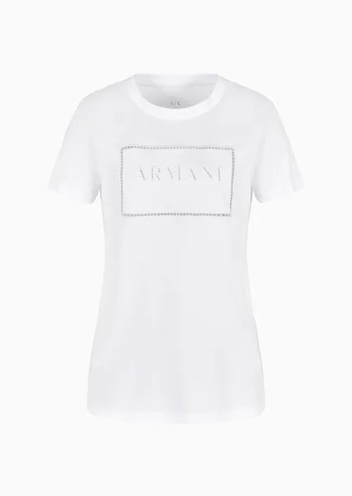 Armani Exchange donna t-shirt 3DYT59 YJ3RZ 1000 Bianco