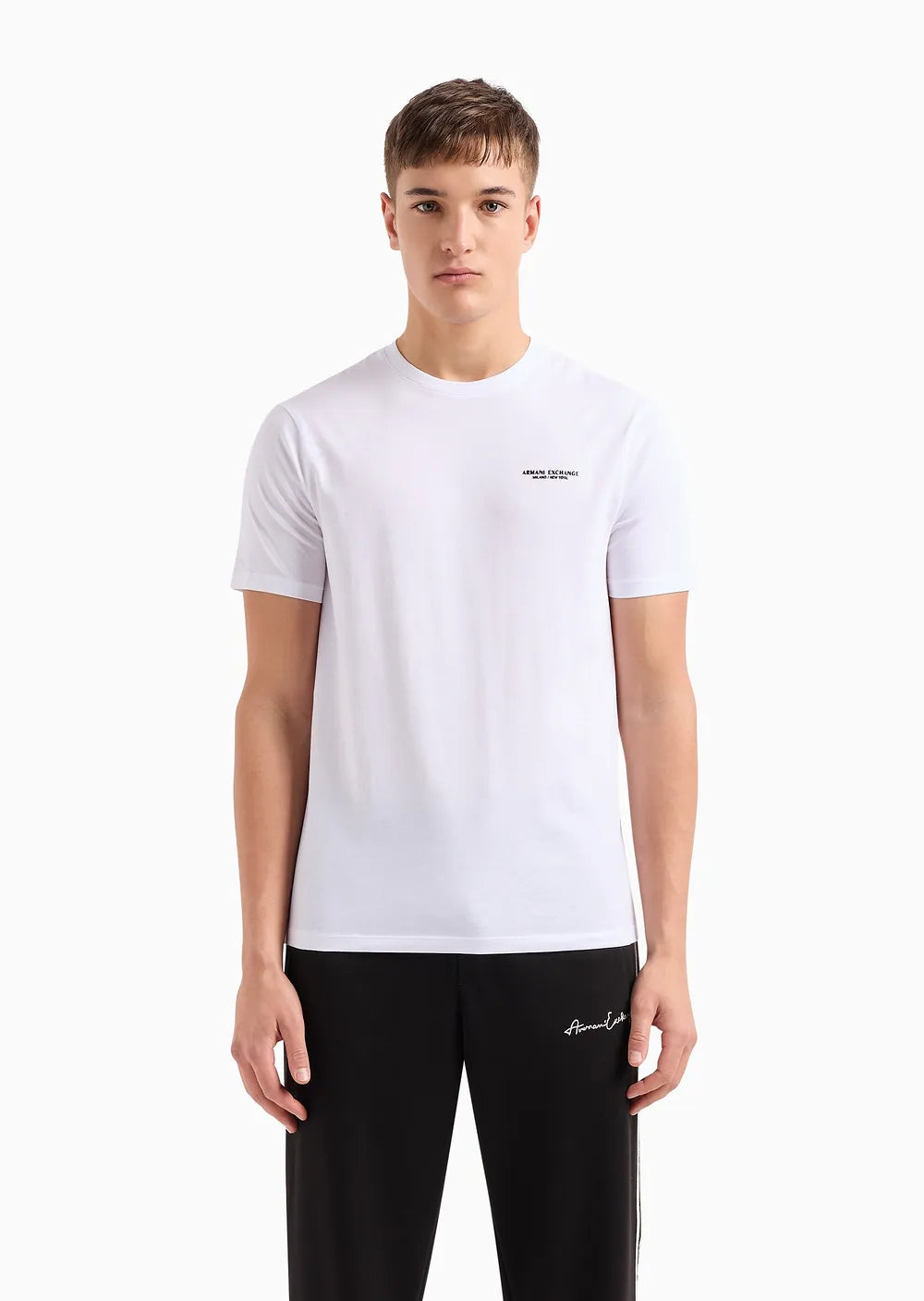 armani exchange uomo t-shirt 8NZT91 Z8H4Z 1100 Bianco