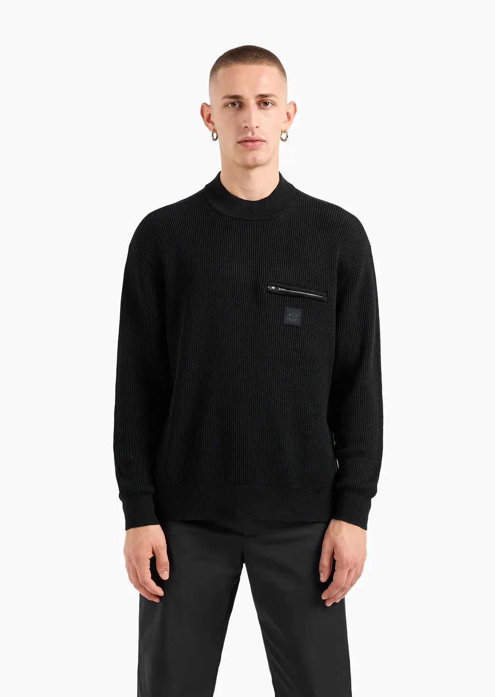 armani exchange uomo maglia XM000029 AF10348 UC001 Nero